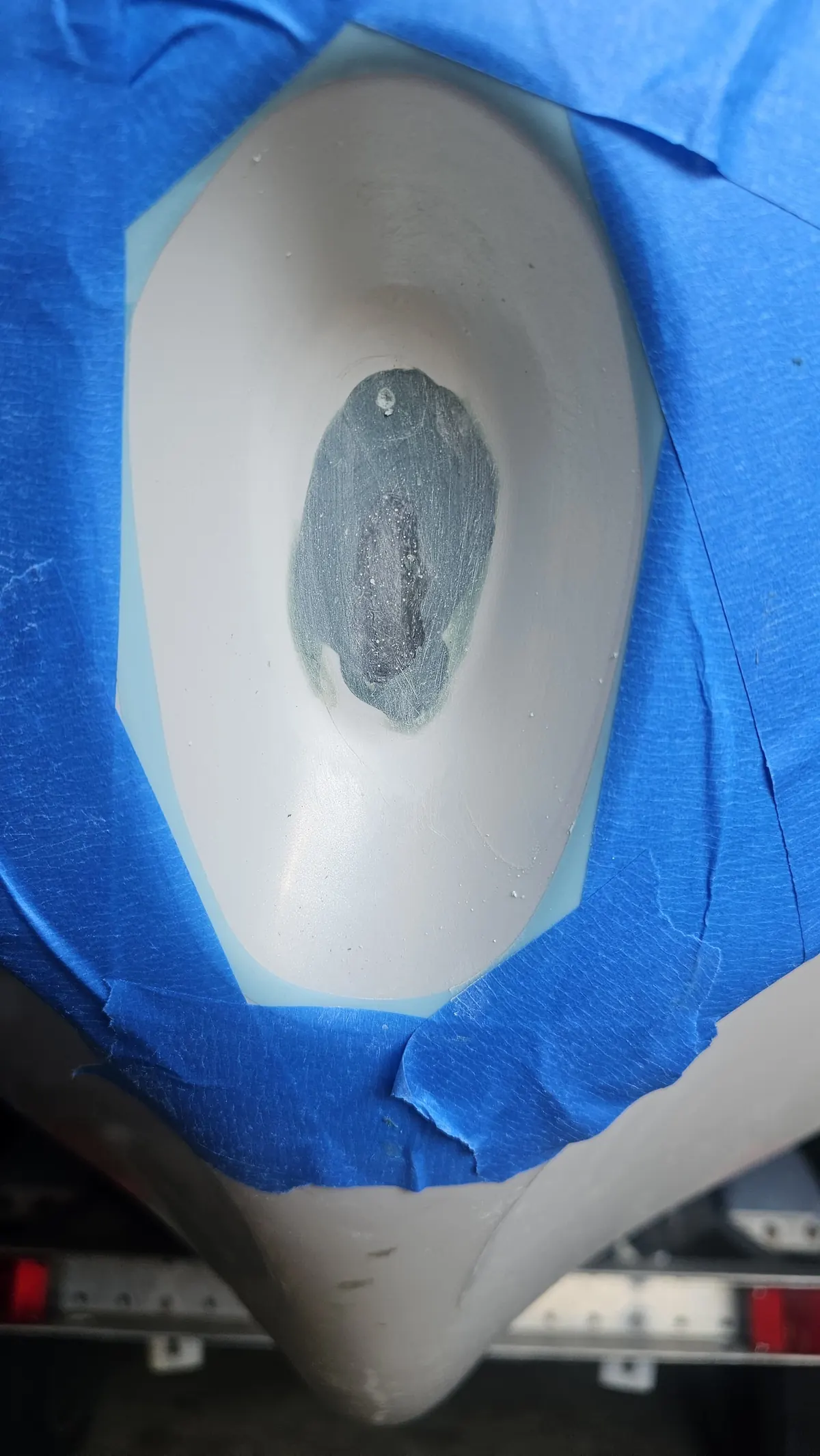 Boat tip after fiberglass repair