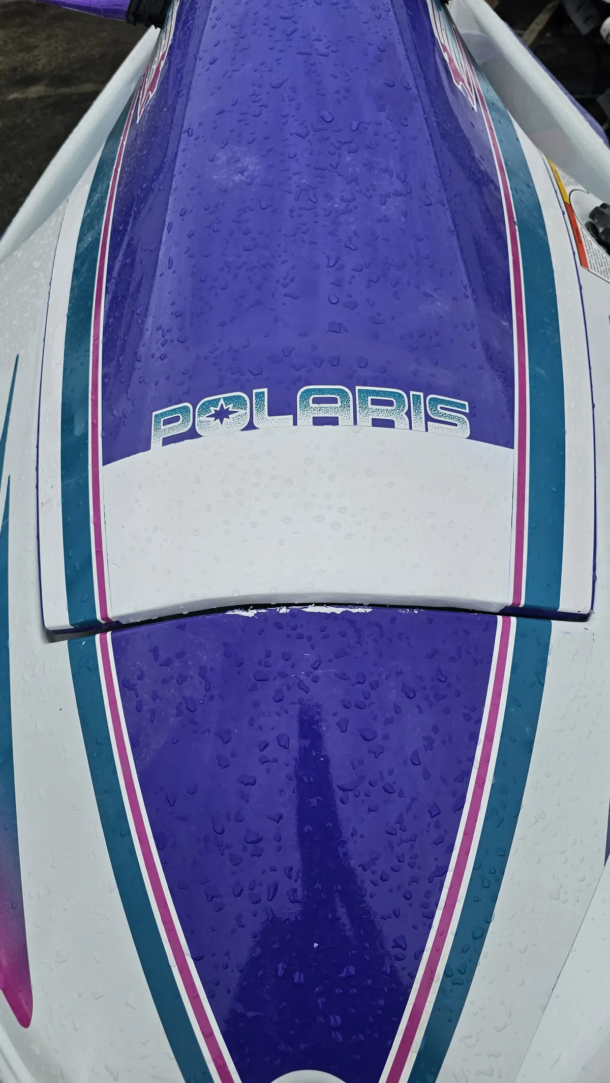 Fiberglass lid after repair