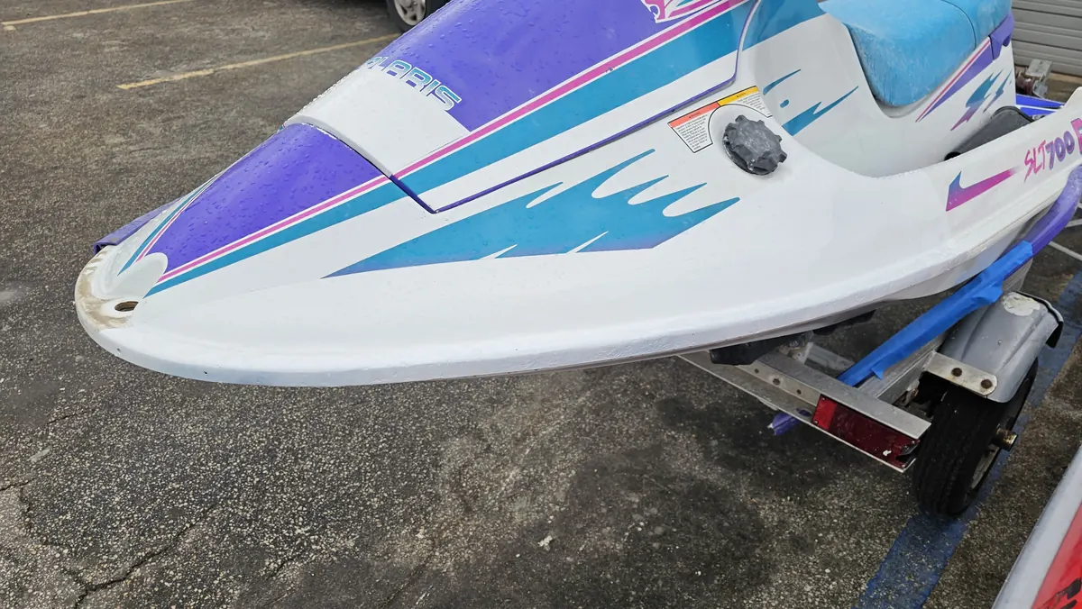 Jet ski fiberglass after repair
